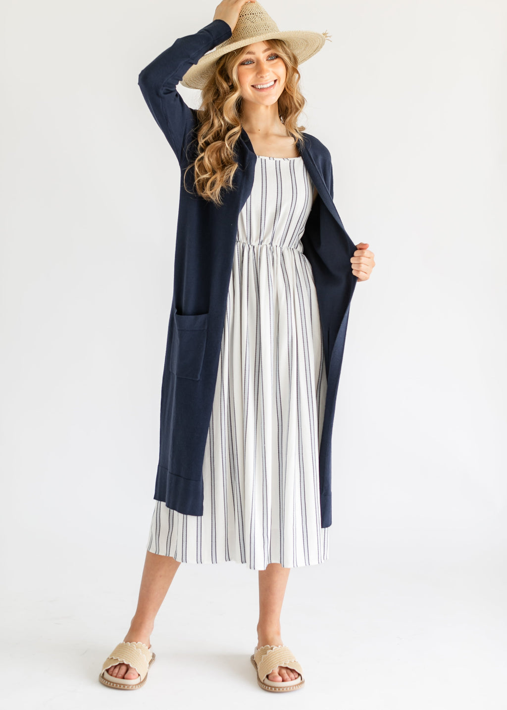Inherit Co. Essential Long + Soft Cardigan — color detail