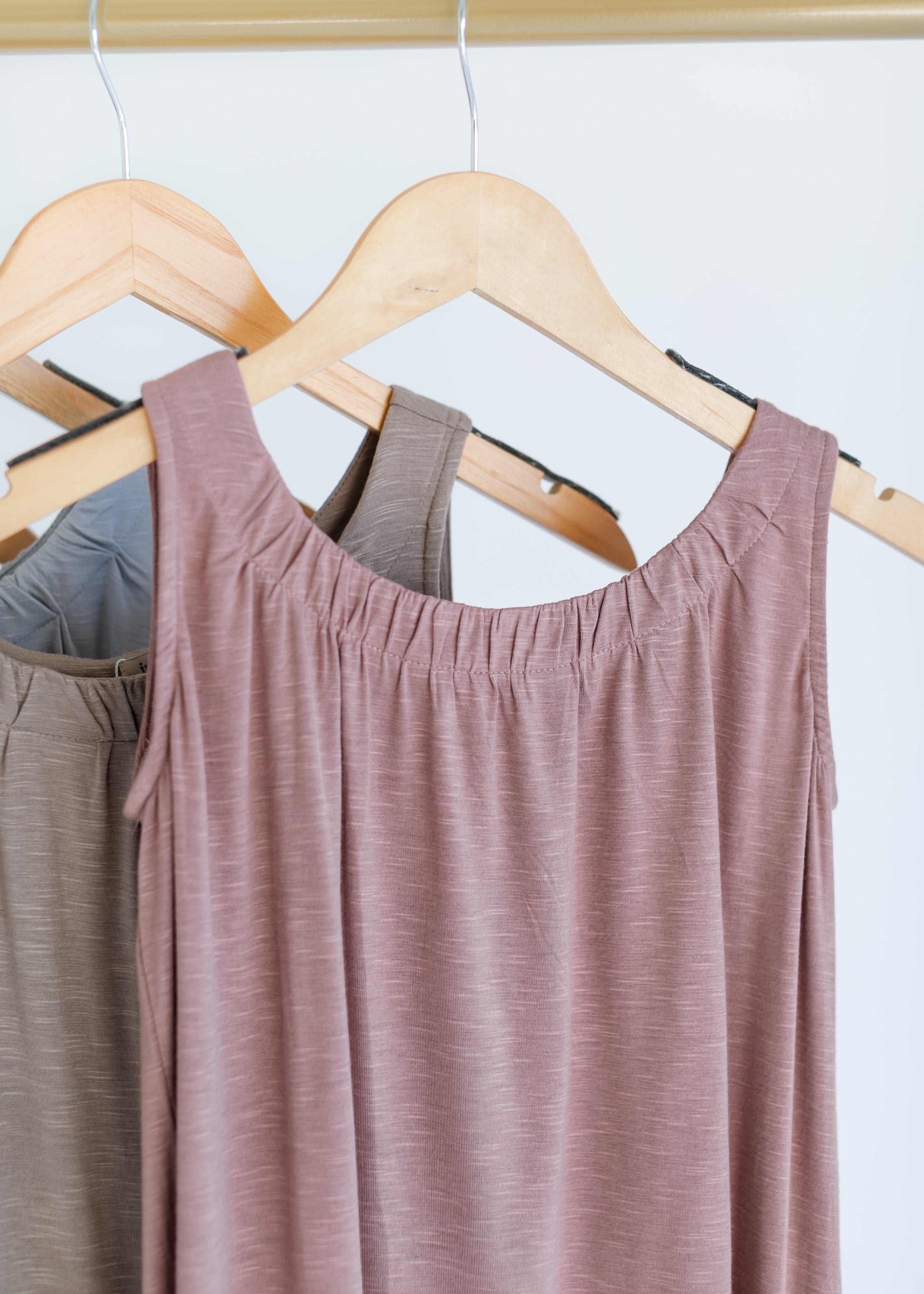 Inherit Co. Essential Pleated Neck Layering Tank - FINAL SALE — comparison shot