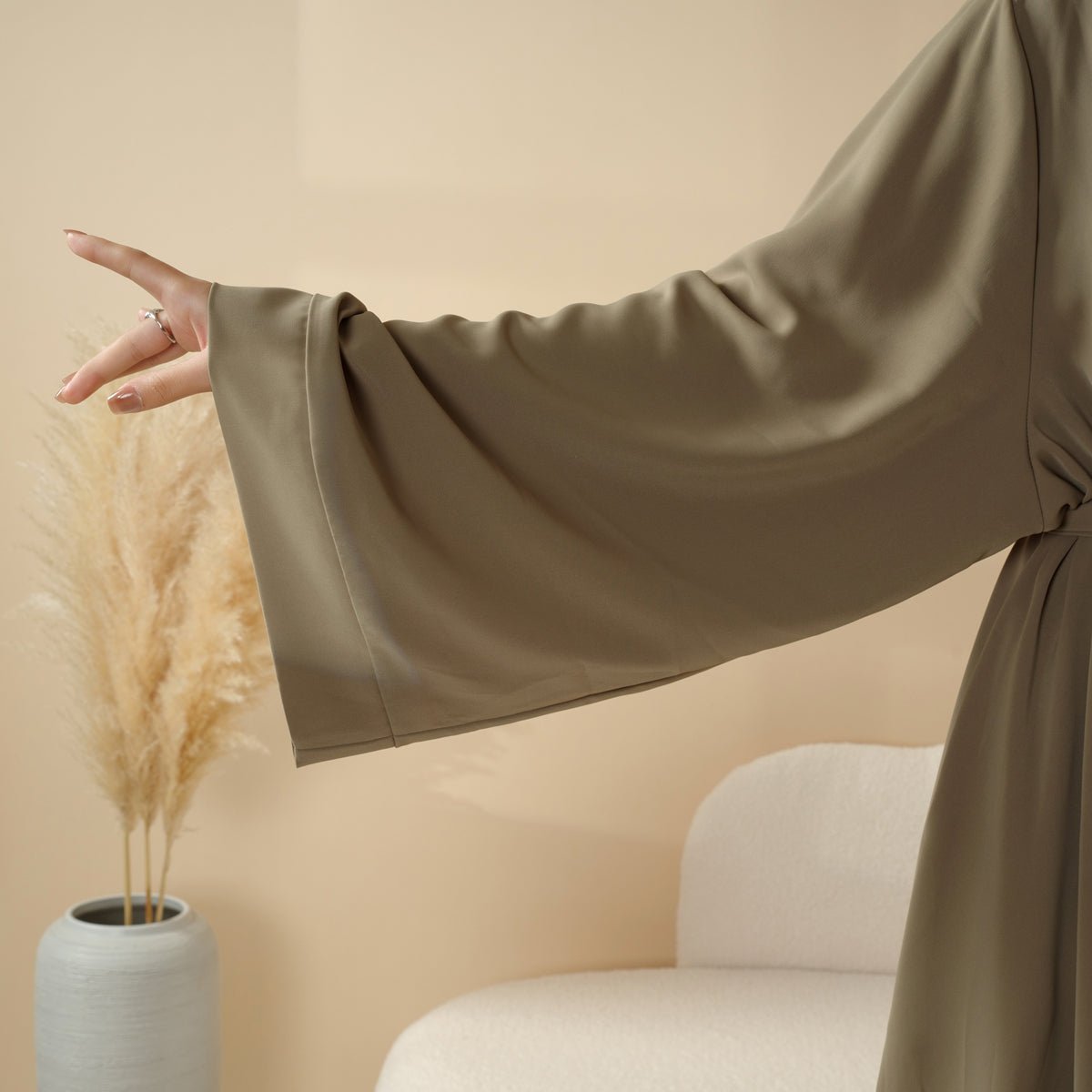 Mariam's Collection Essential Premium Loose Fit Abaya 2-Piece Set with Versatile Pockets (MA120) — size reference