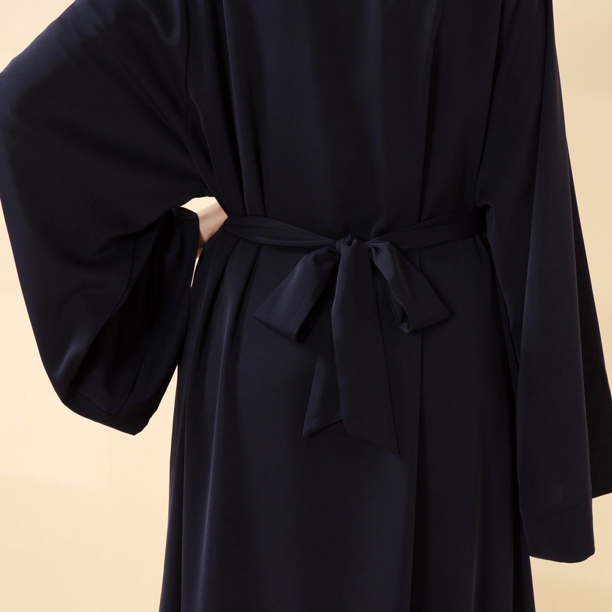Mariam's Collection Essential Premium Loose Fit Abaya 2-Piece Set with Versatile Pockets (MA120) — side view