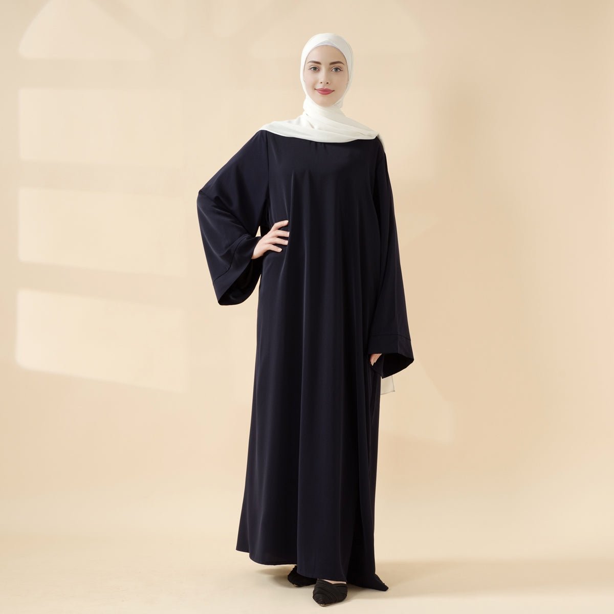 Mariam's Collection Essential Premium Loose Fit Abaya 2-Piece Set with Versatile Pockets (MA120) — main product shot