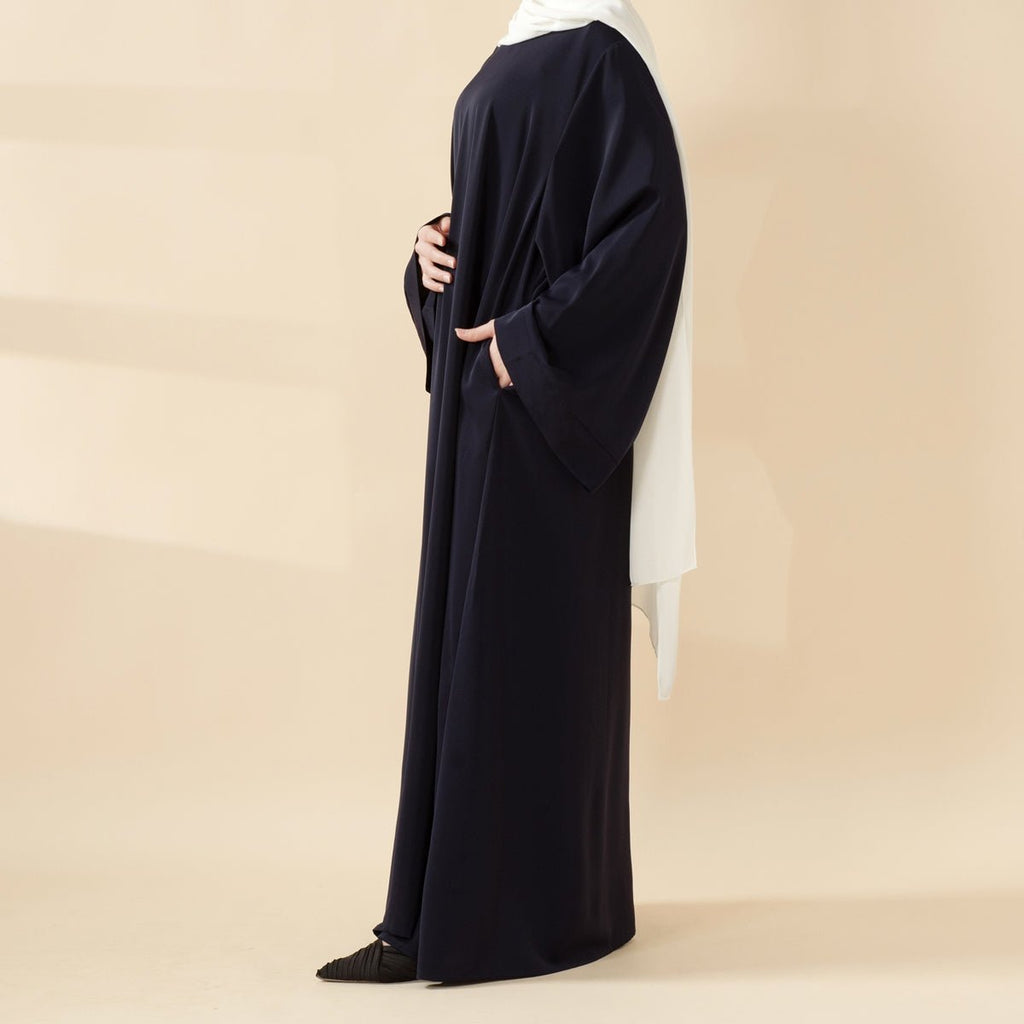 Mariam's Collection Essential Premium Loose Fit Abaya 2-Piece Set with Versatile Pockets (MA120) — detail close-up