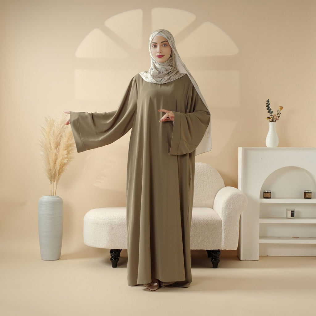 Mariam's Collection Essential Premium Loose Fit Abaya 2-Piece Set with Versatile Pockets (MA120) — detail shot 9