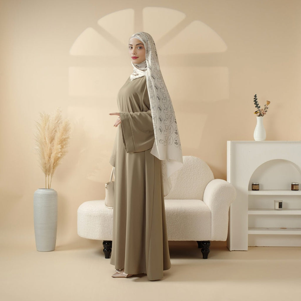 Mariam's Collection Essential Premium Loose Fit Abaya 2-Piece Set with Versatile Pockets (MA120) — detail shot 8