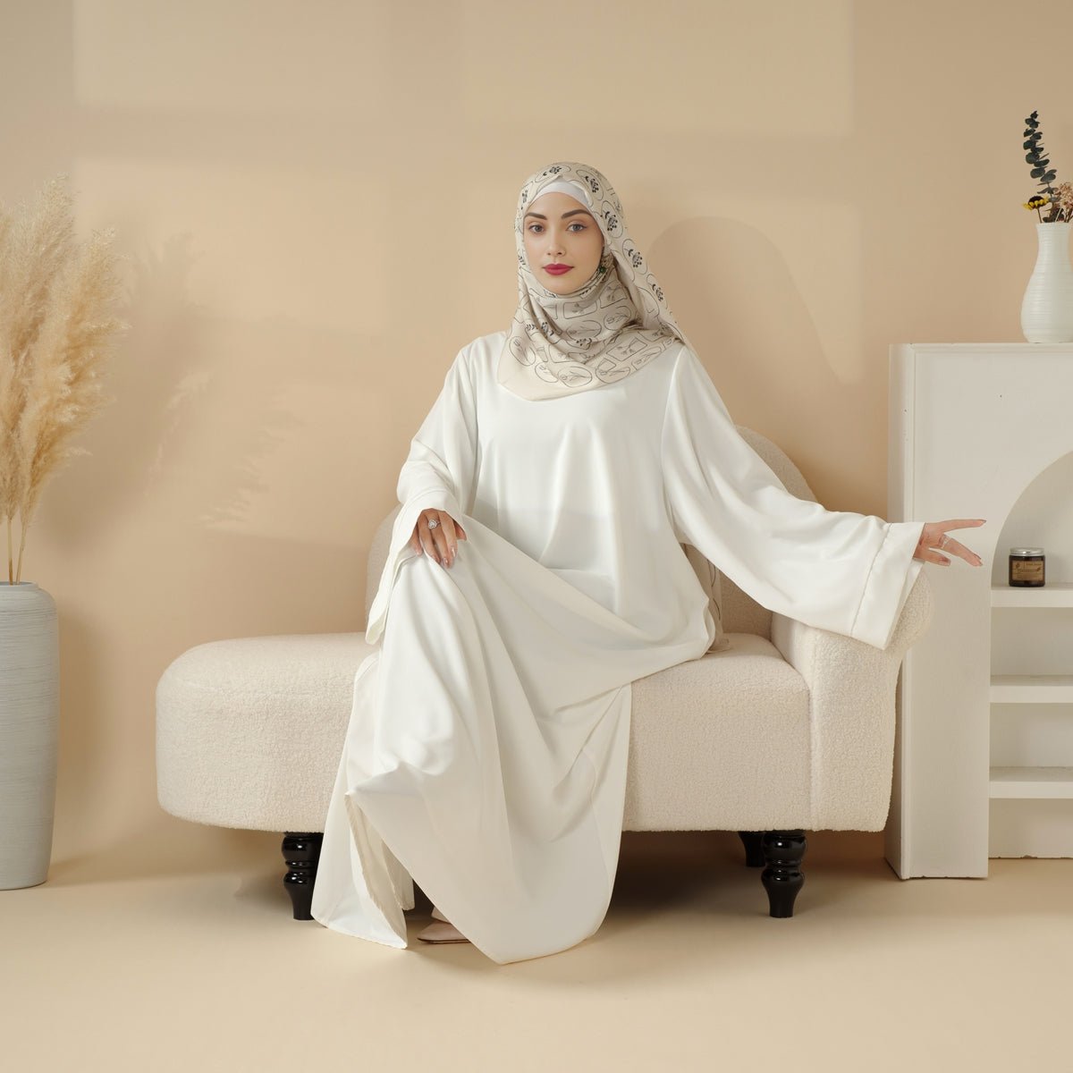 Mariam's Collection Essential Premium Loose Fit Abaya 2-Piece Set with Versatile Pockets (MA120) — main product shot