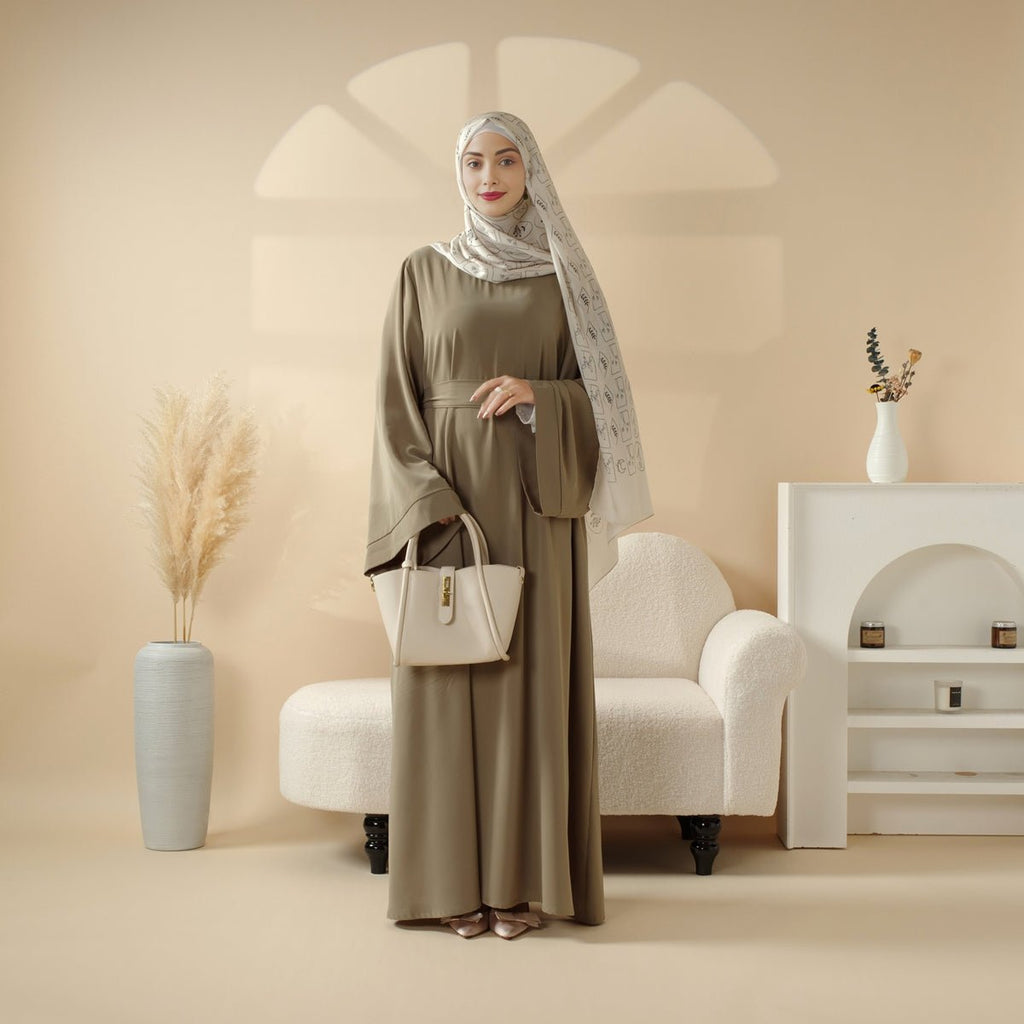 Mariam's Collection Essential Premium Loose Fit Abaya 2-Piece Set with Versatile Pockets (MA120) — detail shot 7