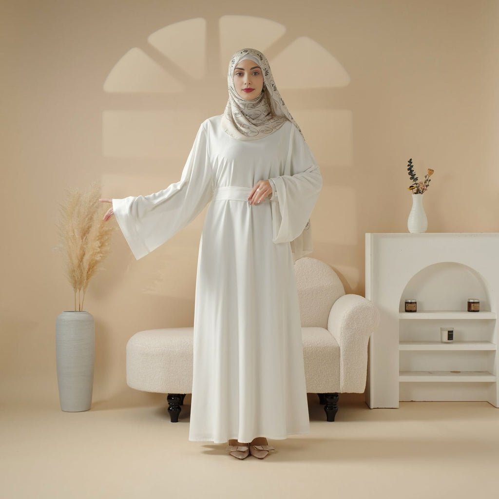 Mariam's Collection Essential Premium Loose Fit Abaya 2-Piece Set with Versatile Pockets (MA120) — lifestyle worn / used context