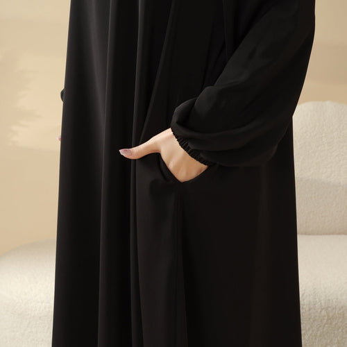 Essential Premium Versatile Pockets Umbrella Cut Abaya (MA113)