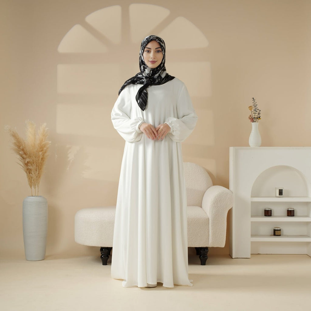 Mariam's Collection Essential Premium Versatile Pockets Umbrella Cut Abaya (MA113) — size reference