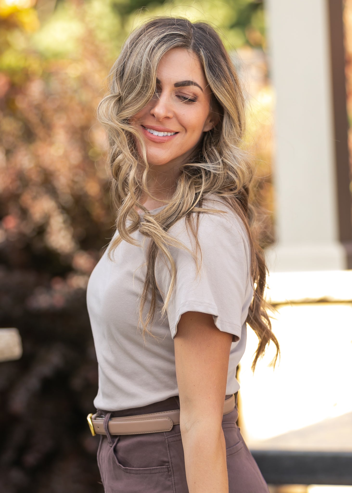 Inherit Co. Essential Sand Flutter Sleeve Top — packaging