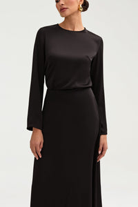 Essential Satin Top - Black Clothing Veiled 