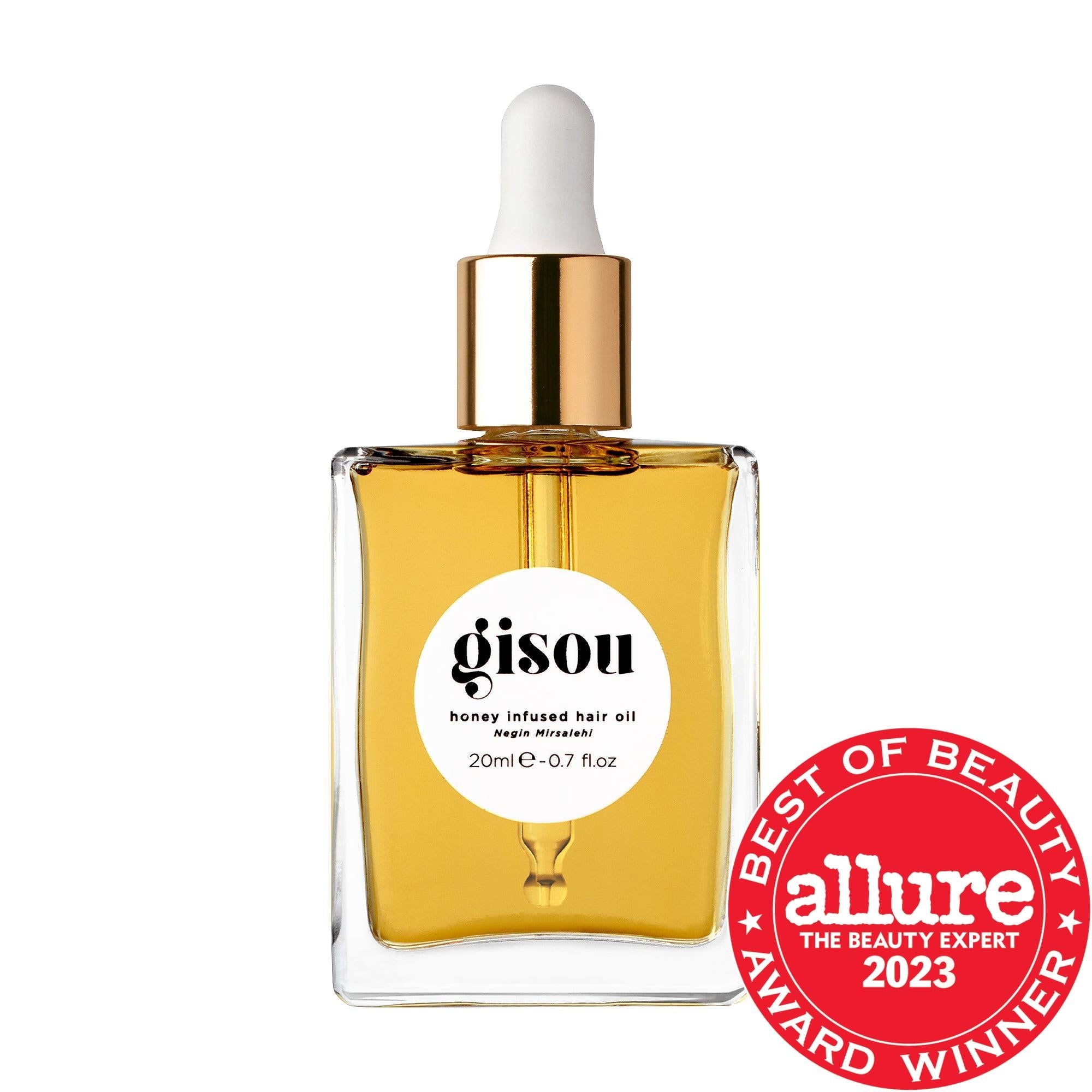 Gisou: Mini Honey Infused Hair Oil - Hydrate, Shine & Smooth Frizz | Heat Protectant & Sulfate-Free