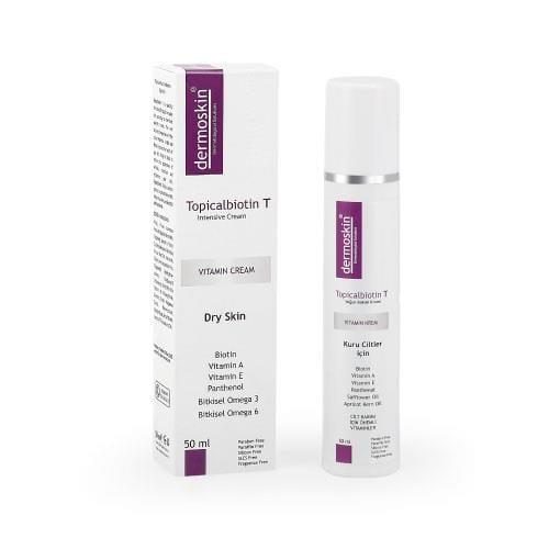 Dermoskin Intensive Face Cream with Topicalbiotin T - Anti-aging Dry Skin Moisturizer, Vitamin Enriched Skincare