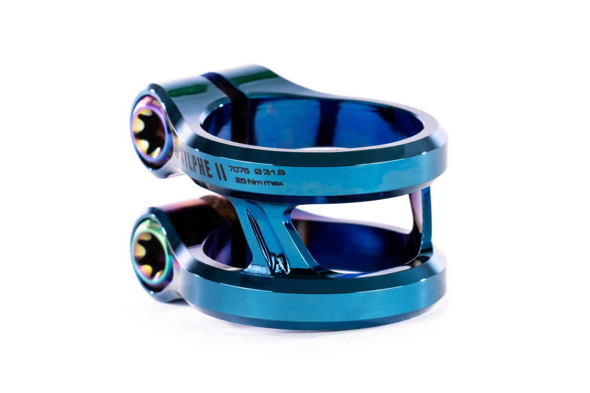 Ethic DTC Sylphe V2 Clamp 34.9mm - Chrome Blue
