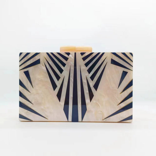 etro Zebra Pattern Dinner Bag  Acrylic Shoulder Chain Clutch for Women(MAC255)