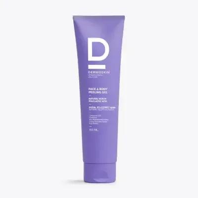 Dermoskin Exfoliating Face and Body Gel - Gentle Exfoliation for All Skin Types with Polylactic Acid & Coenzyme Q10