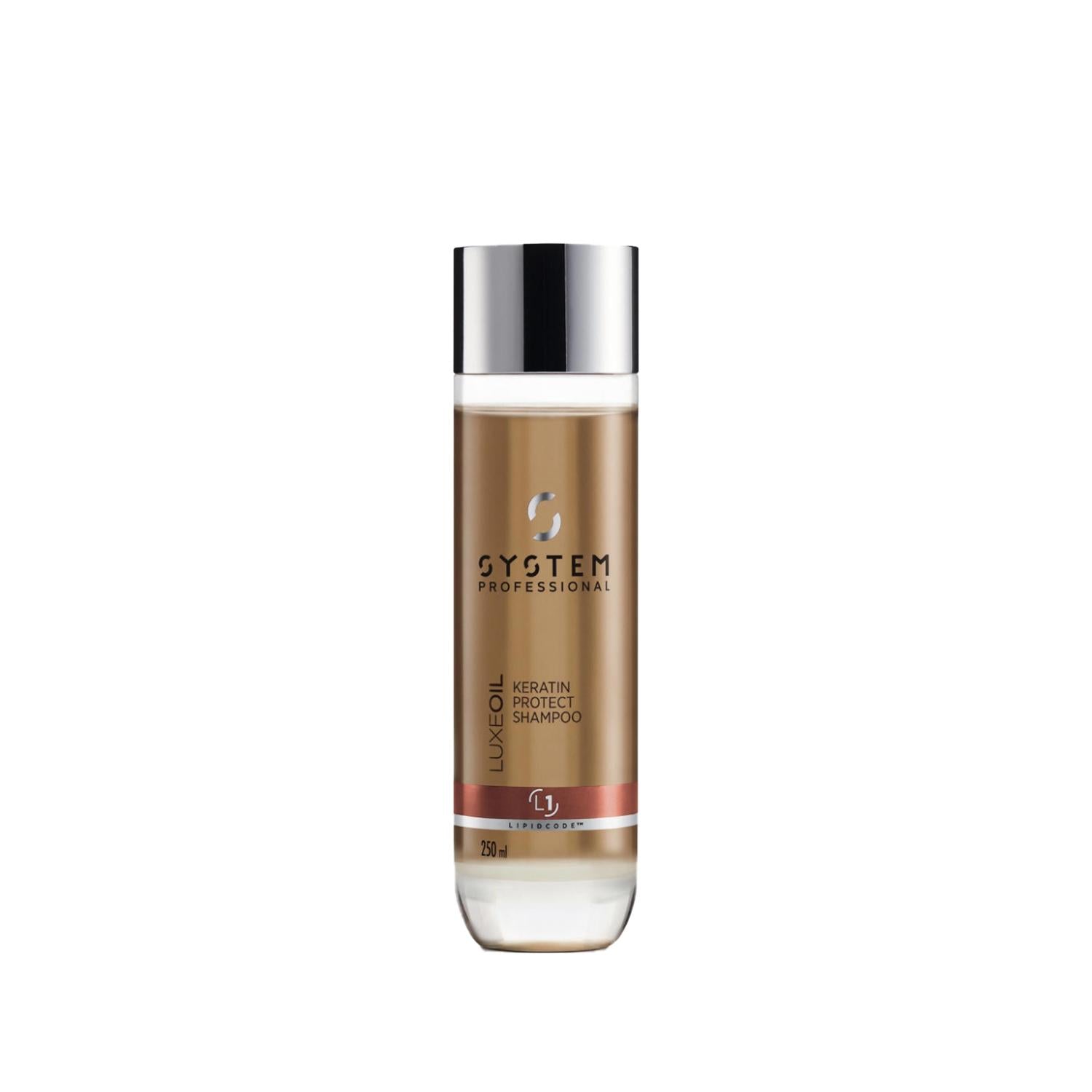 Wella System Professional Luxe Oil Keratin Protective Shampoo - Nourishes & Protects Hair, 250ml