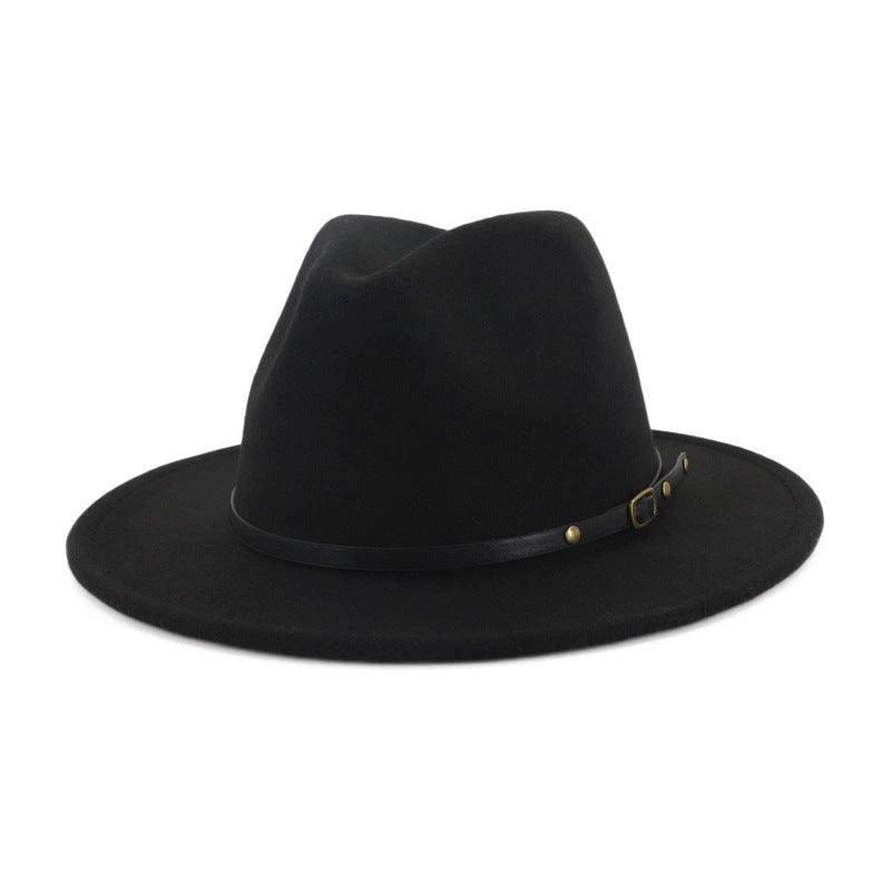 Stylish Fedora Hat - Trendy Color-Blocked Wool Design for a Chic Look