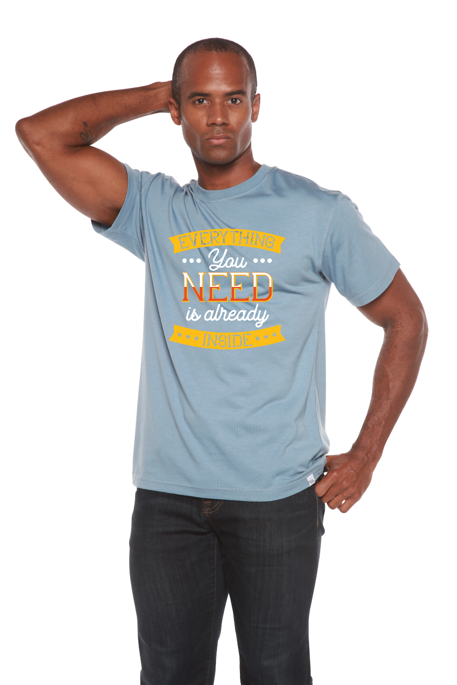 Spun Bamboo Everything you need Men's Bamboo Viscose/Organic Cotton Short Sleeve Graphic T-Shirt — feature highlight