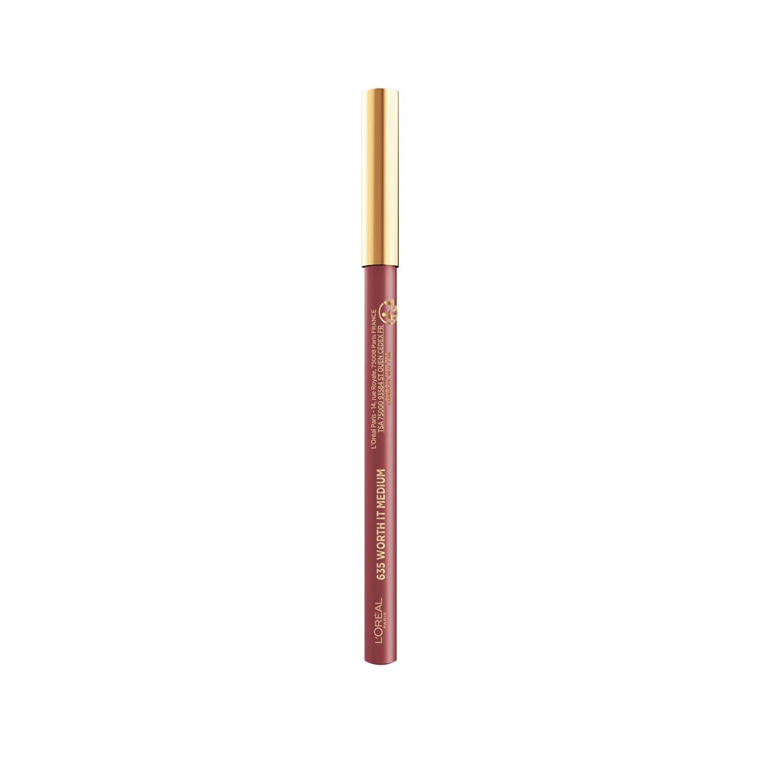 Loreal Paris Color Riche Lipstick 635 Worth It Medium - Rich Color, Moisturizing, Easy Apply