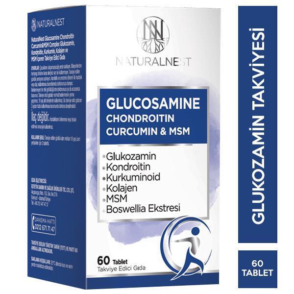 Naturalnest Glucosamine Chondritin Curcumin & MSM 60 Tablets