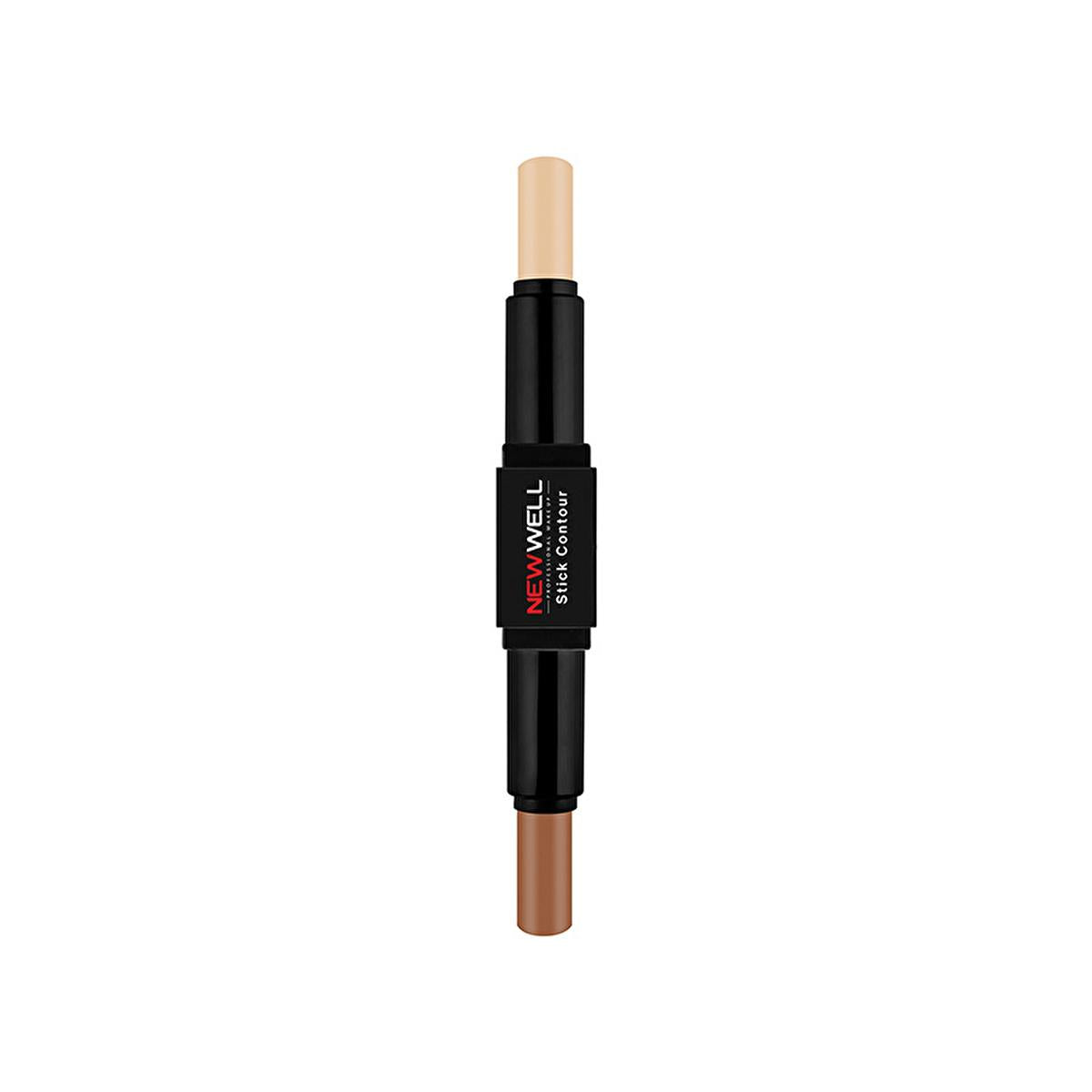 New Well Porcelain Contour Makeup Stick No:01 - Define & Sculpt Face with Highlighter Duo | Convenient & Portable