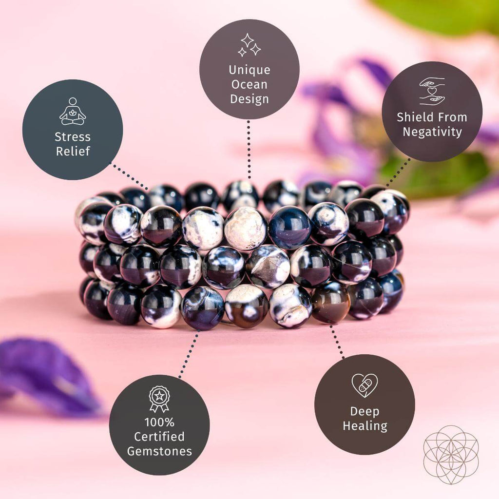 Exotic Orca Agate Bracelet of Deep Healing – Conscious Items, view 7