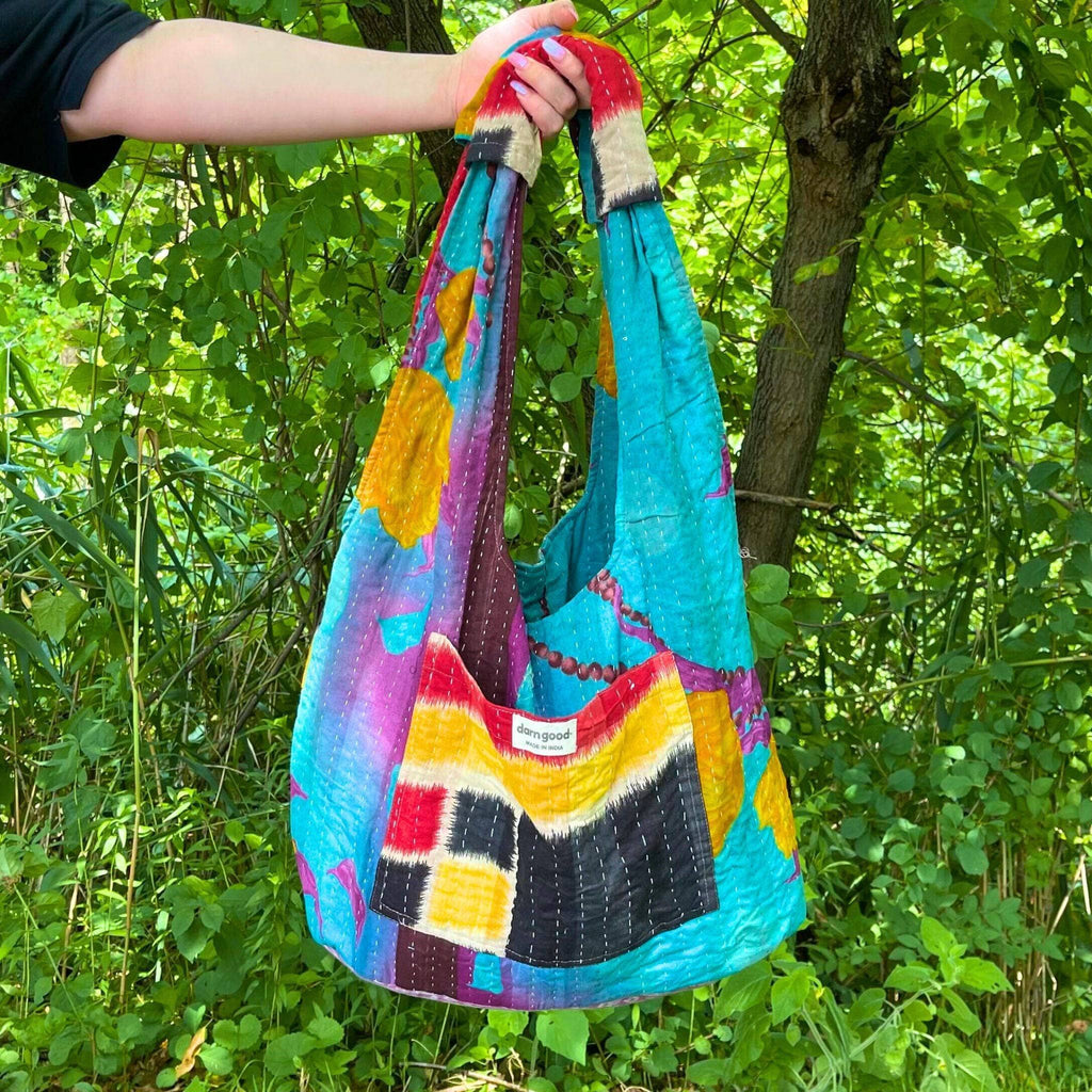 Darn Good Yarn Exotic Voyage Oversized Kantha Bag — detail shot 6