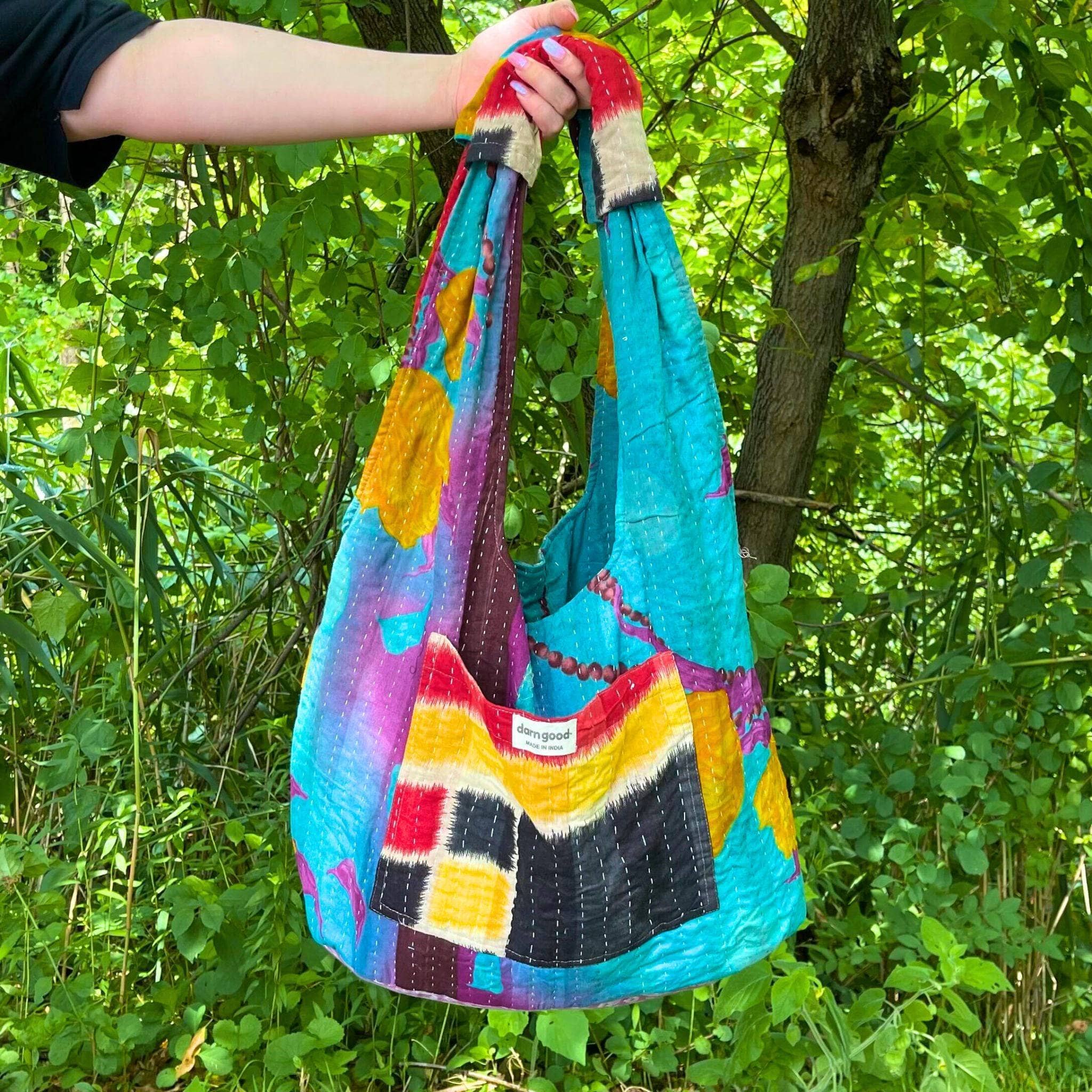 Darn Good Yarn Exotic Voyage Oversized Kantha Bag — detail shot 6