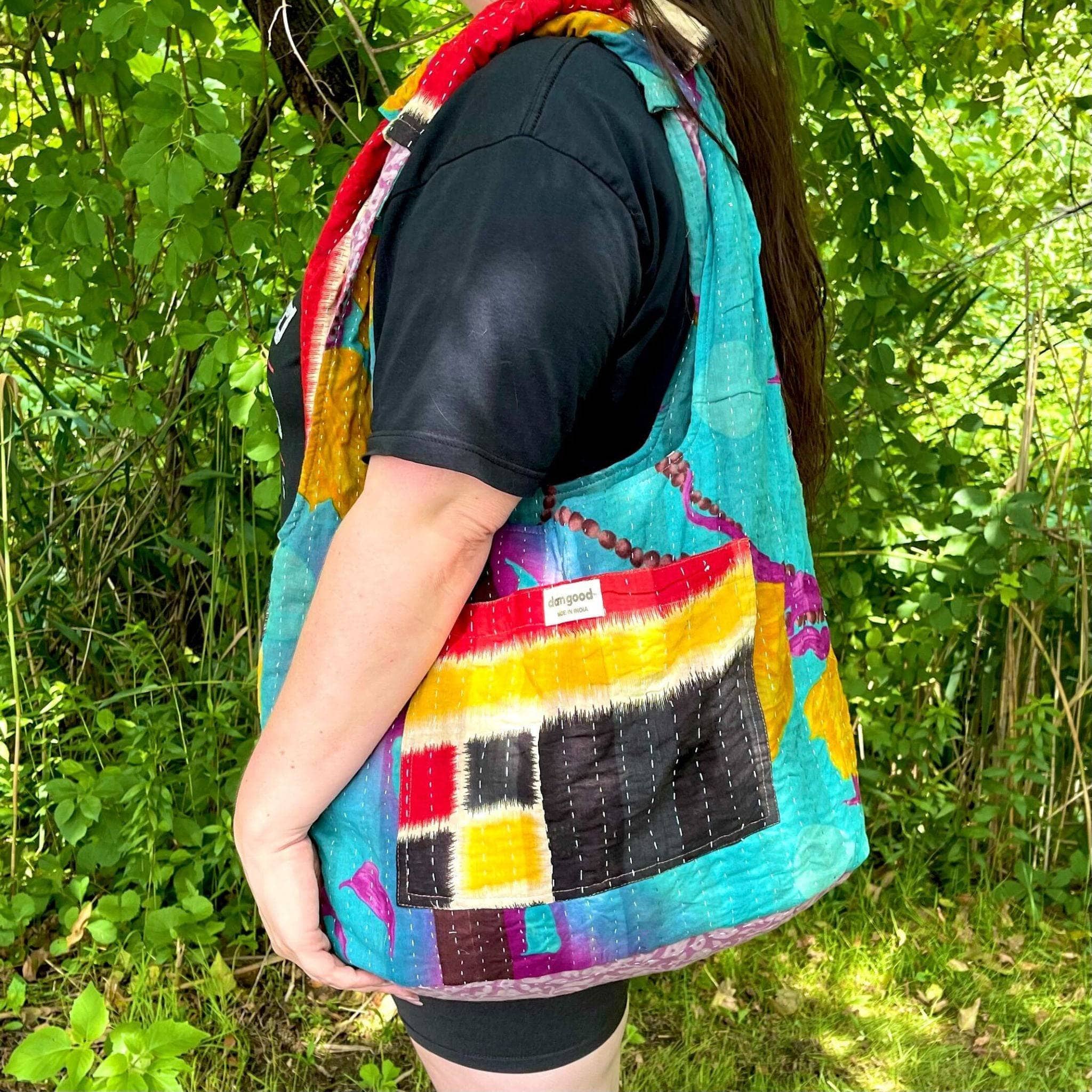 Darn Good Yarn Exotic Voyage Oversized Kantha Bag — product category context
