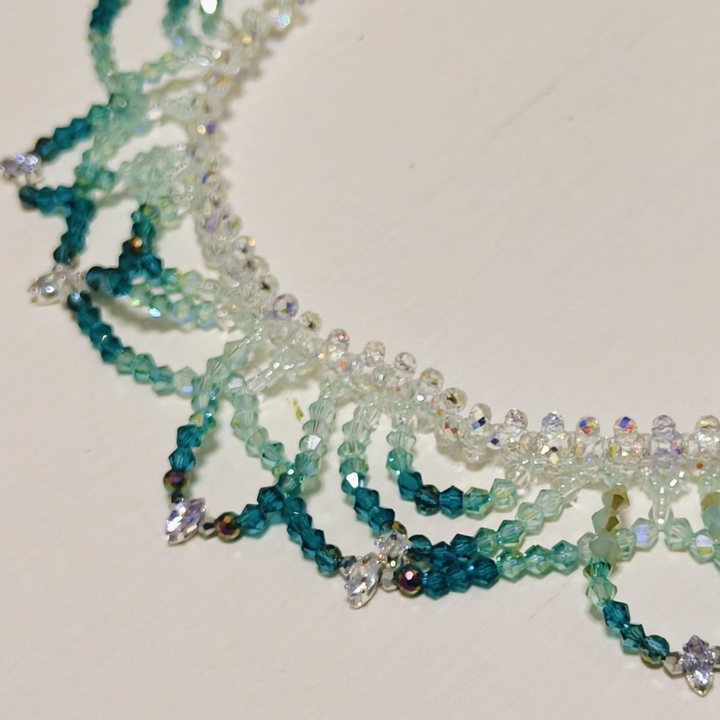 Mariam's Collection Handmade Woven Beaded Necklace | Glass Beads & Shell Pearls Choker | Intricate… — feature highlight