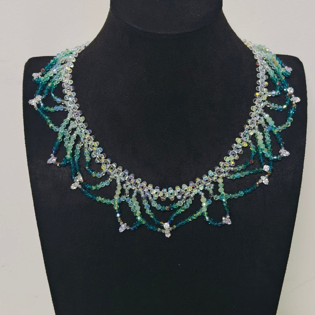 Mariam's Collection Handmade Woven Beaded Necklace | Glass Beads & Shell Pearls Choker | Intricate… — comparison shot