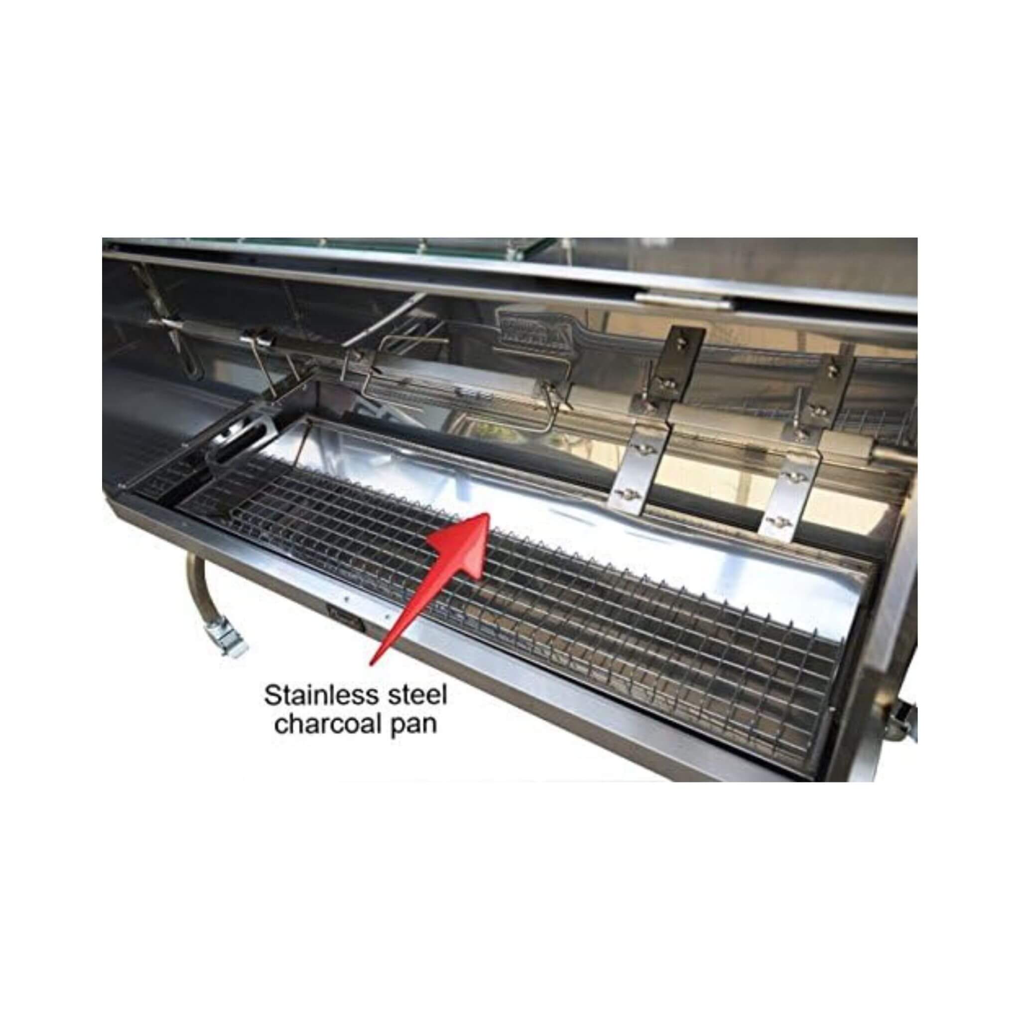 Extra-Large Stainless Steel Propane And Charcoal BBQ Rotisserie (SAK14873) – SAKSBY WHOLESALE, view 9