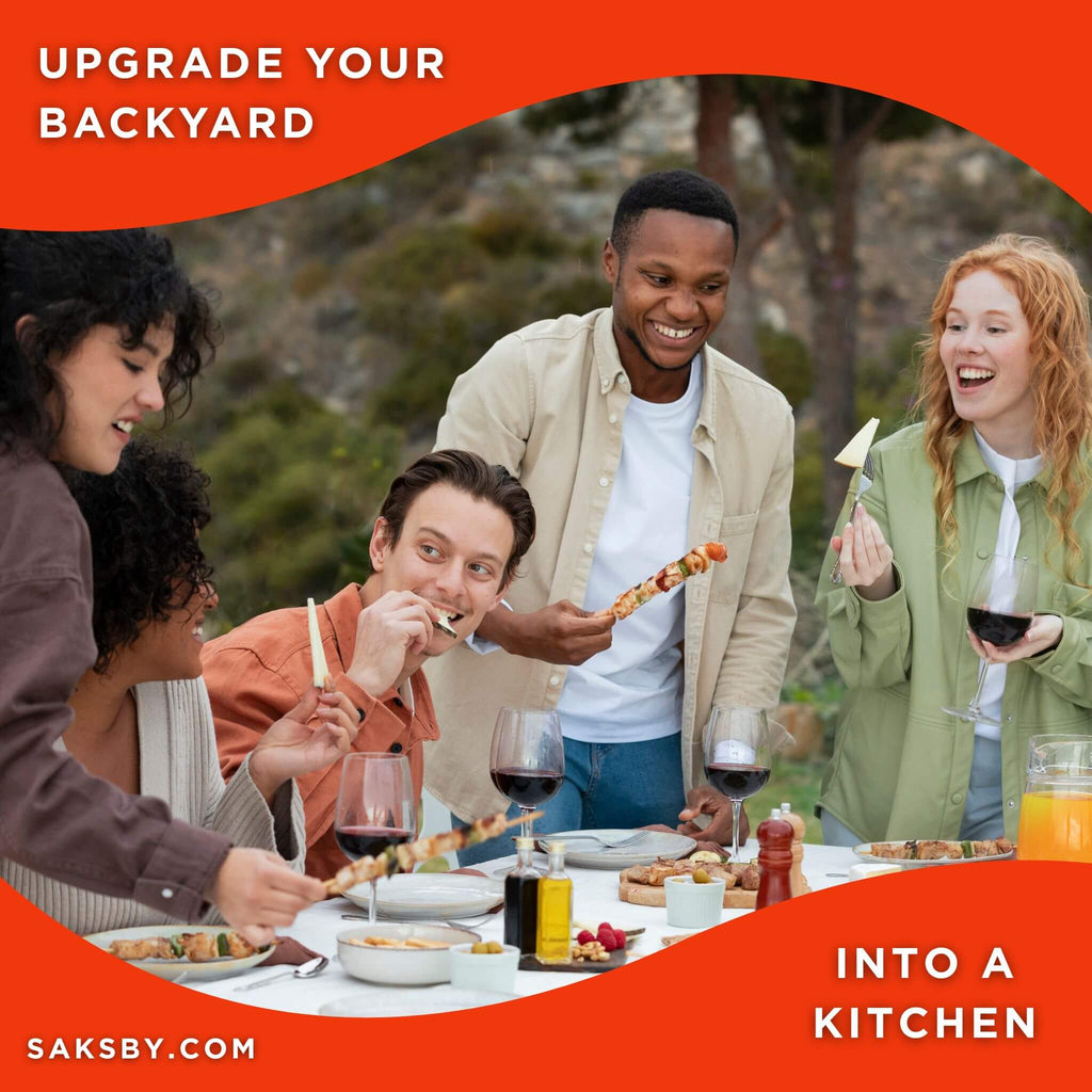 Extra-Large Stainless Steel Propane And Charcoal BBQ Rotisserie (SAK14873) – SAKSBY WHOLESALE, view 4