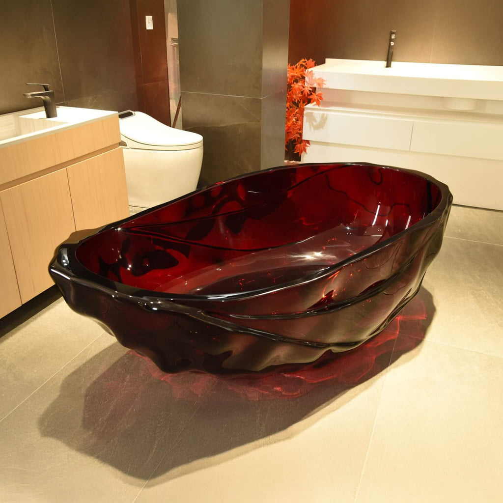 Nuvia Extra-Large 67-Inch Modern Freestanding Oval Resin Soaking Bathtub (SAK39750) – SAKSBY WHOLESALE, view 3