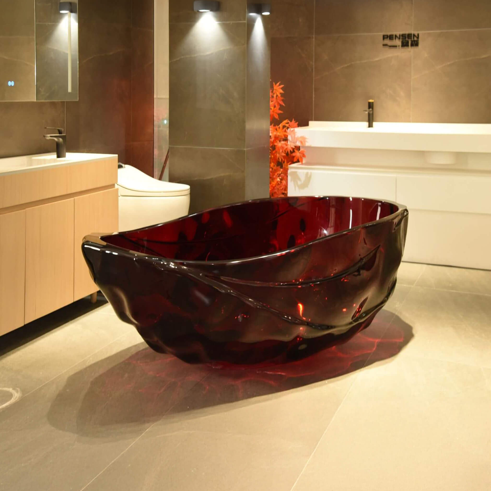 Nuvia Extra-Large 67-Inch Modern Freestanding Oval Resin Soaking Bathtub (SAK39750) – SAKSBY WHOLESALE, view 5