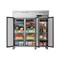 Extra-Large 72-Inch 54 Cu.Ft Commercial 3-Door Upright Reach-In Freezer Refrigerator Combo With Wheels (SAK68325) – SAKSBY WH