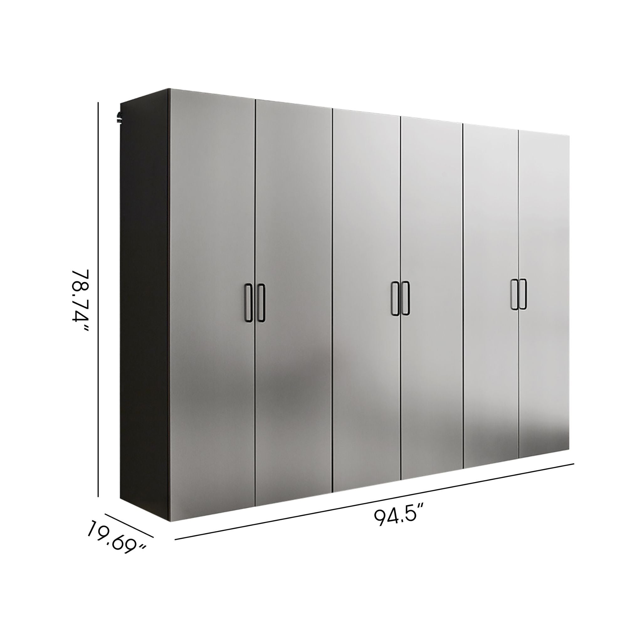 Extra Large Heavy-Duty 96-Inch Garage Cabinet Storage Set With Soft-Close Doors And Adjustable Shelves (SAK74369) – SAKSBY WH