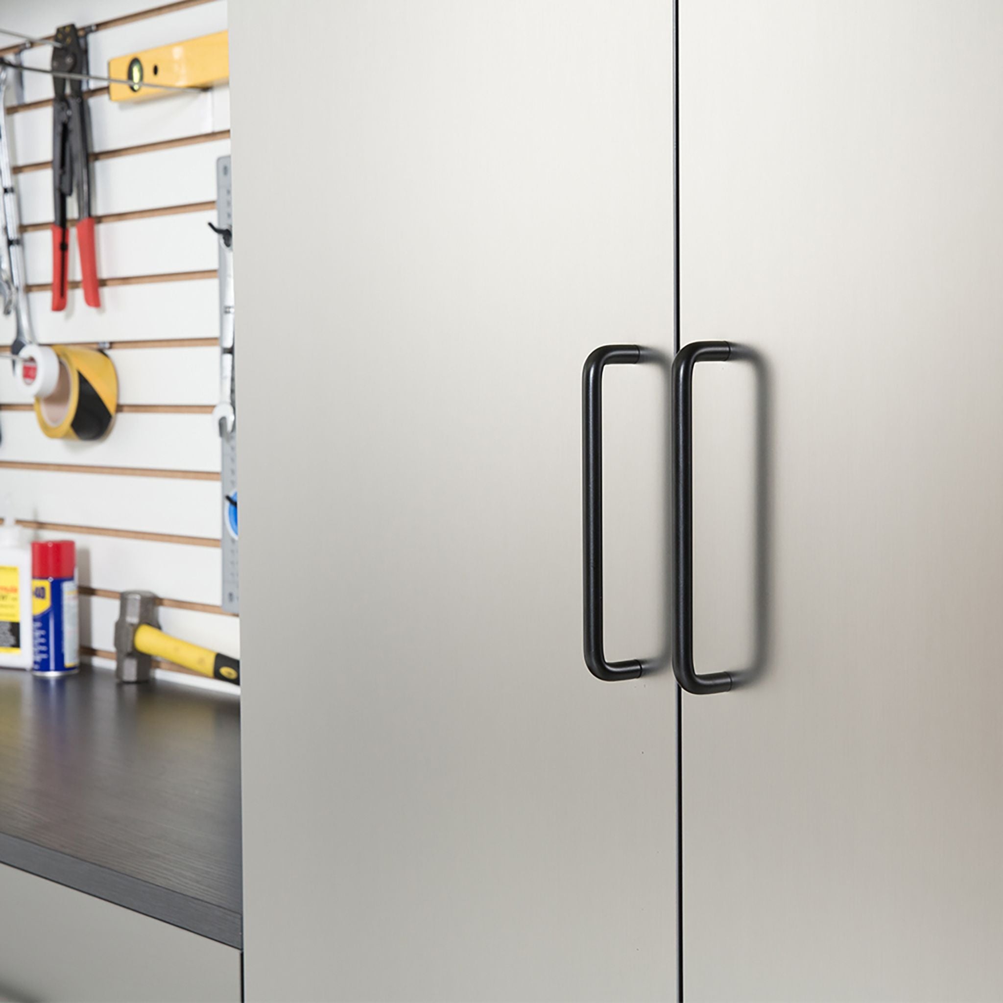 Extra Large Heavy-Duty 96-Inch Garage Cabinet Storage Set With Soft-Close Doors And Adjustable Shelves (SAK74369) – SAKSBY WH