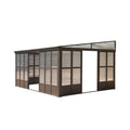 [12X16FT] Alora Horizon Extra-Large Heavy-Duty All-Season Sunroom With Sliding Doors And Polycarbonate Windows (SAK98357) – S