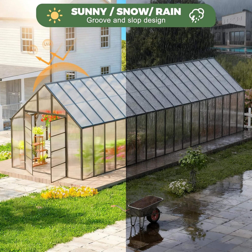 [10X36FT] Extra-Large Heavy-Duty Outdoor Walk-In Greenhouse With Adjustable Roof Vents, 4MM (SAK26174) – SAKSBY WHOLESALE, vi
