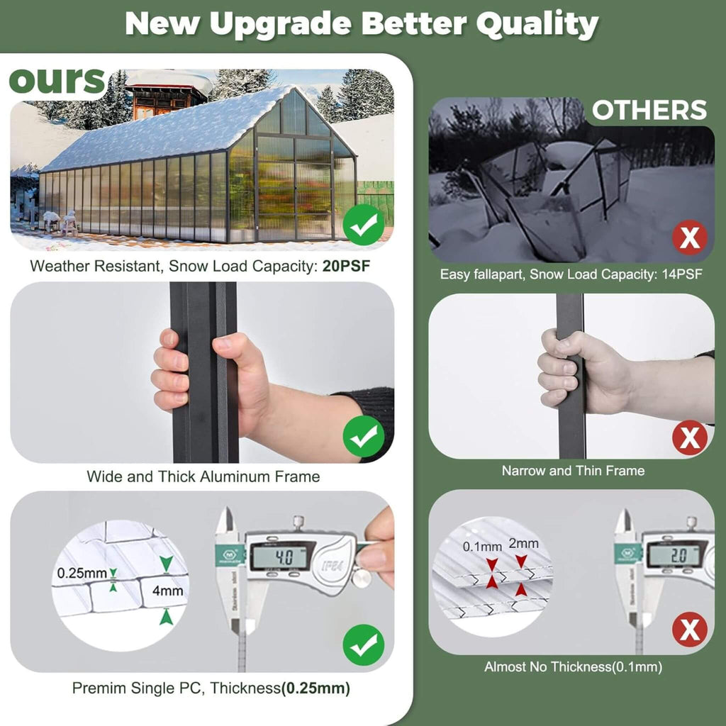 [10X36FT] Extra-Large Heavy-Duty Outdoor Walk-In Greenhouse With Adjustable Roof Vents, 4MM (SAK26174) – SAKSBY WHOLESALE, vi