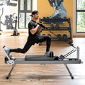 Core Pilates Extra-Large Multi-Functional Pilates Reformer Machine With Dynamic Resistance Cords And Aerobic Rebounder, Black