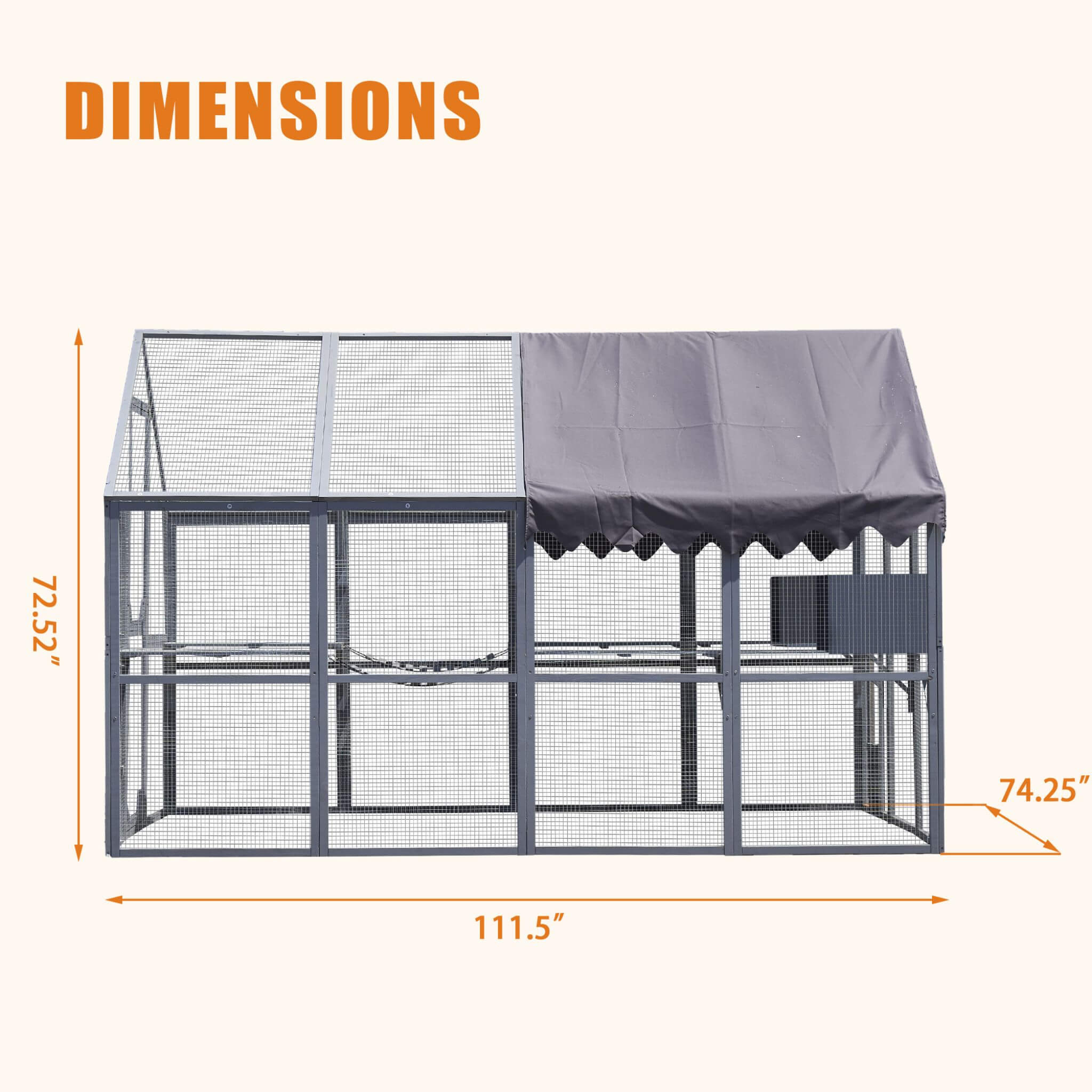 Alora Extra Large Outdoor Cat Kitten Playpen House With Platforms, And Waterproof Cover (SAK55092) – SAKSBY WHOLESALE, view 2