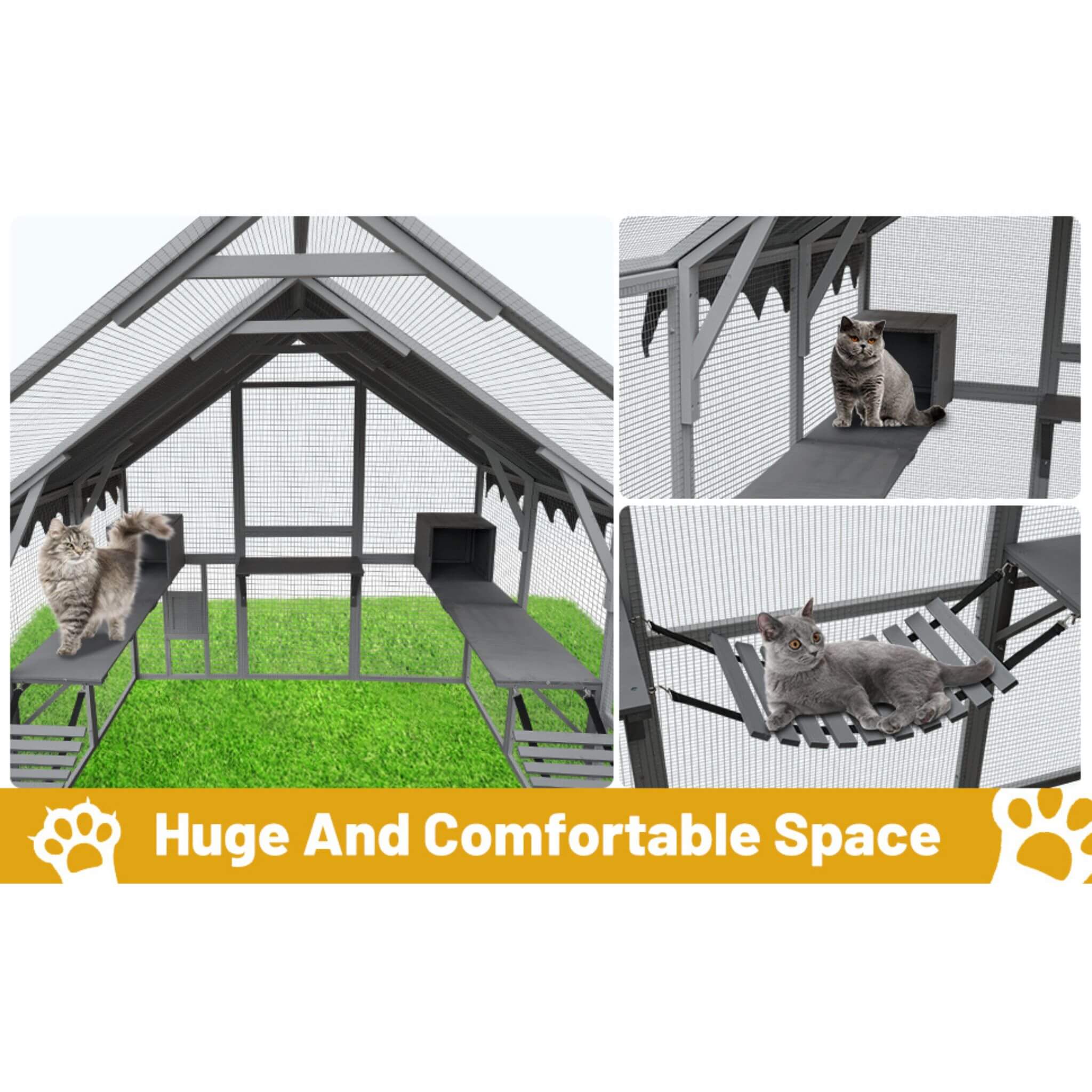Alora Extra Large Outdoor Cat Kitten Playpen House With Platforms, And Waterproof Cover (SAK55092) – SAKSBY WHOLESALE, view 1