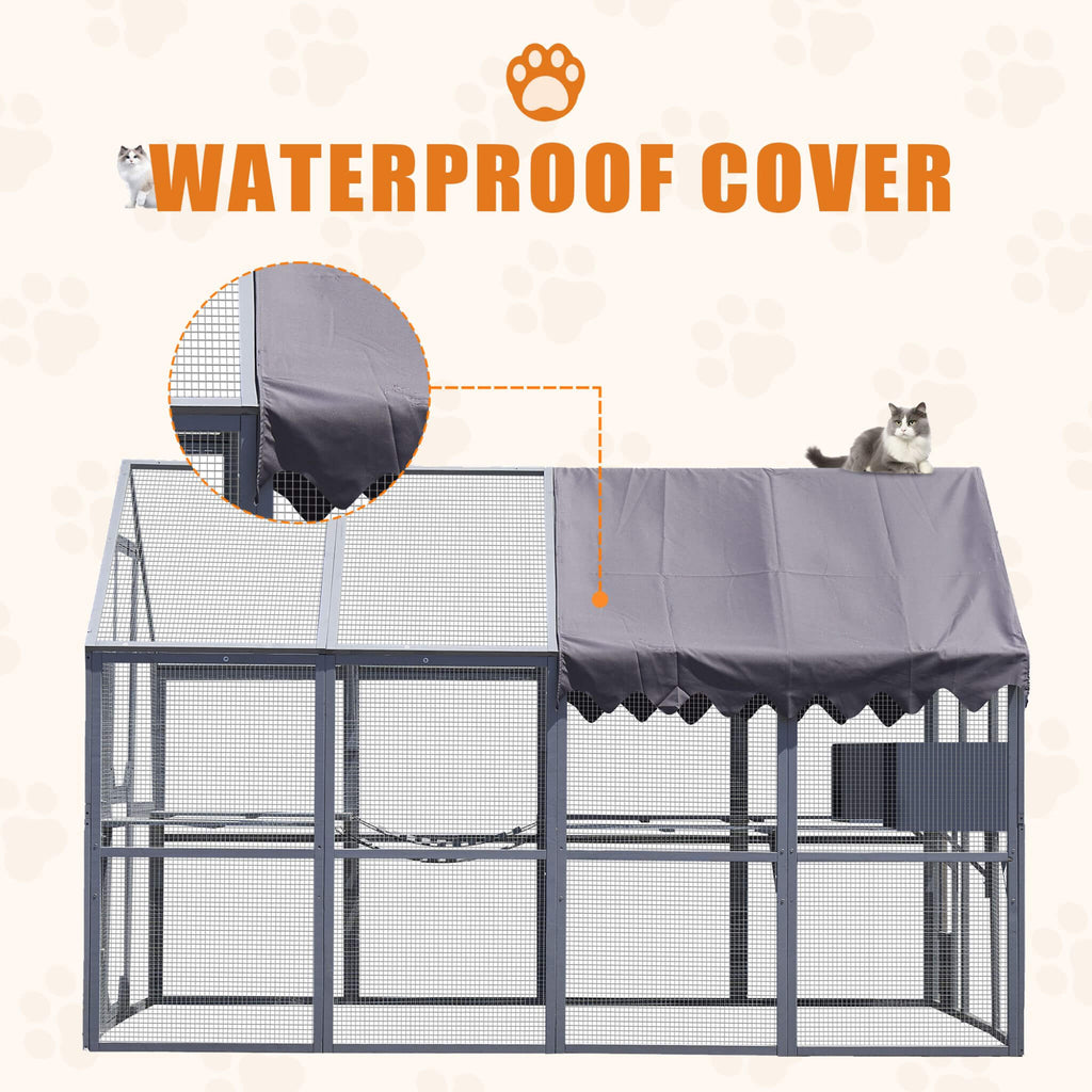 Alora Extra Large Outdoor Cat Kitten Playpen House With Platforms, And Waterproof Cover (SAK55092) – SAKSBY WHOLESALE, view 1