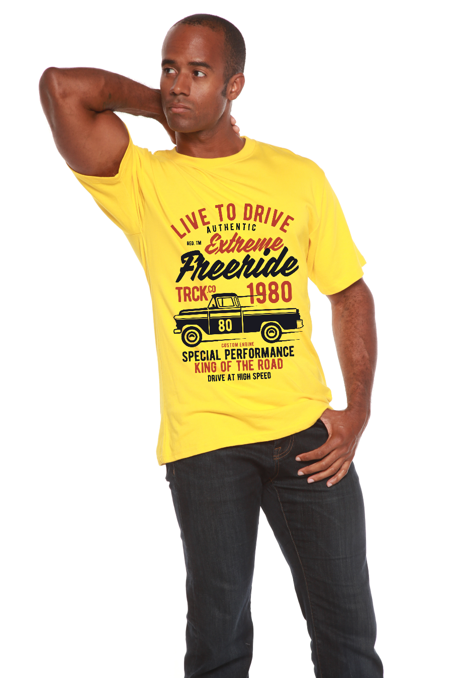 Spun Bamboo Extreme Freeride Men's Bamboo Viscose/Organic Cotton Short Sleeve Graphic T-Shirt — size reference