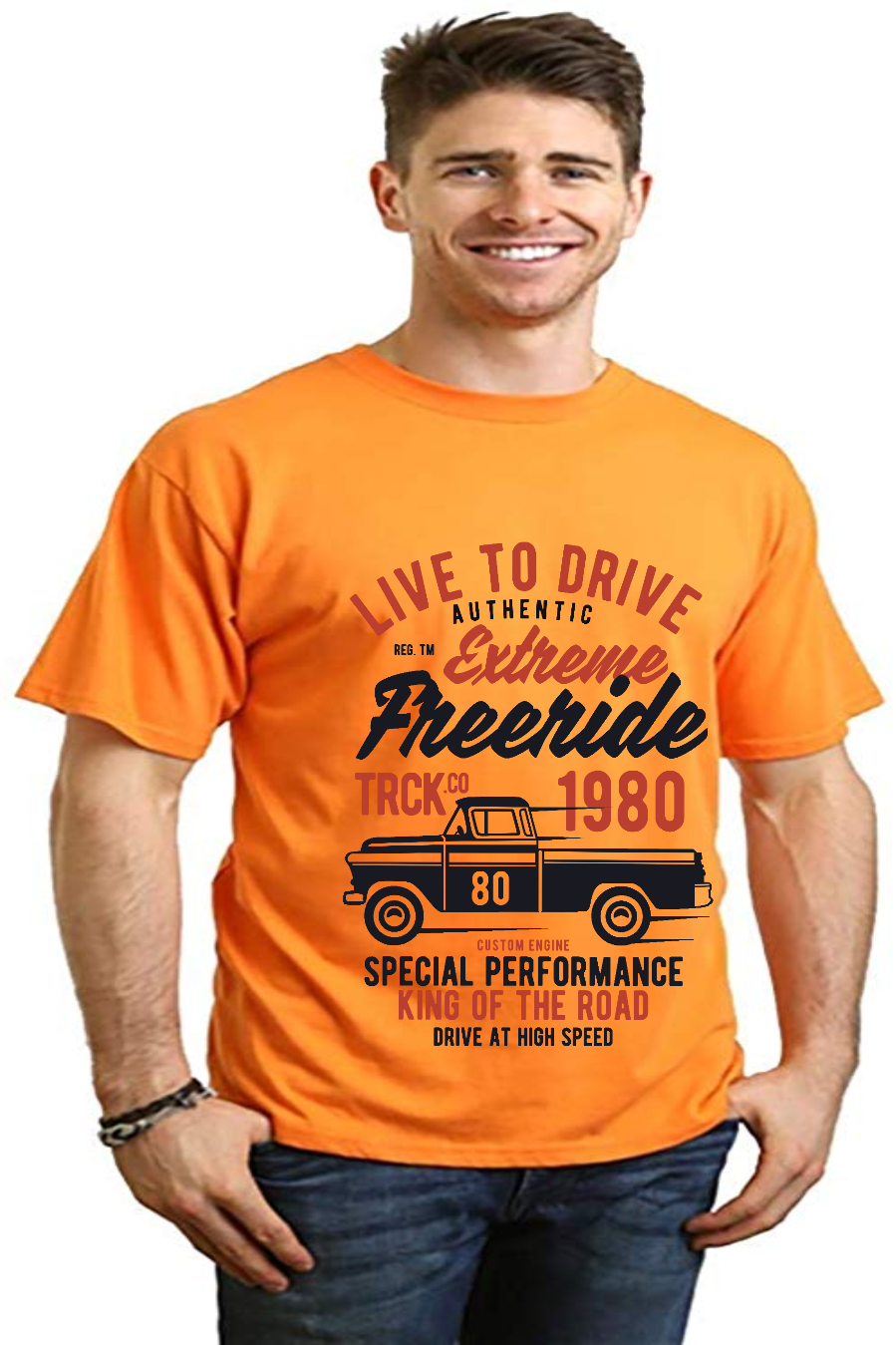 Spun Bamboo Extreme Freeride Men's Bamboo Viscose/Organic Cotton Short Sleeve Graphic T-Shirt — packaging