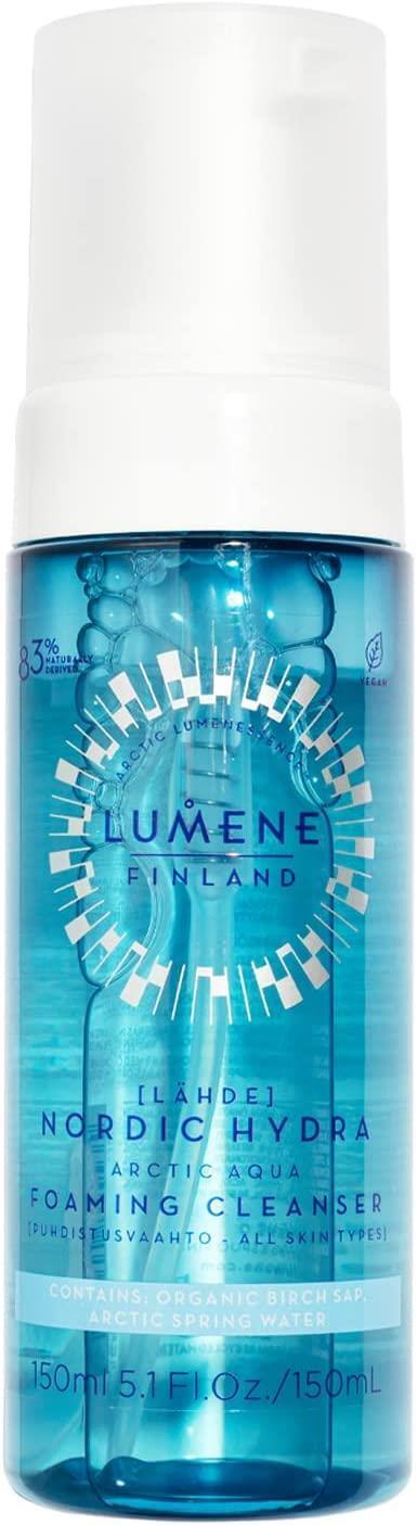Lumene Nordic Hydra Arctic Agua Cleansing Foam - Gentle Facial Cleanser for All Skin Types with Arctic Spring Water