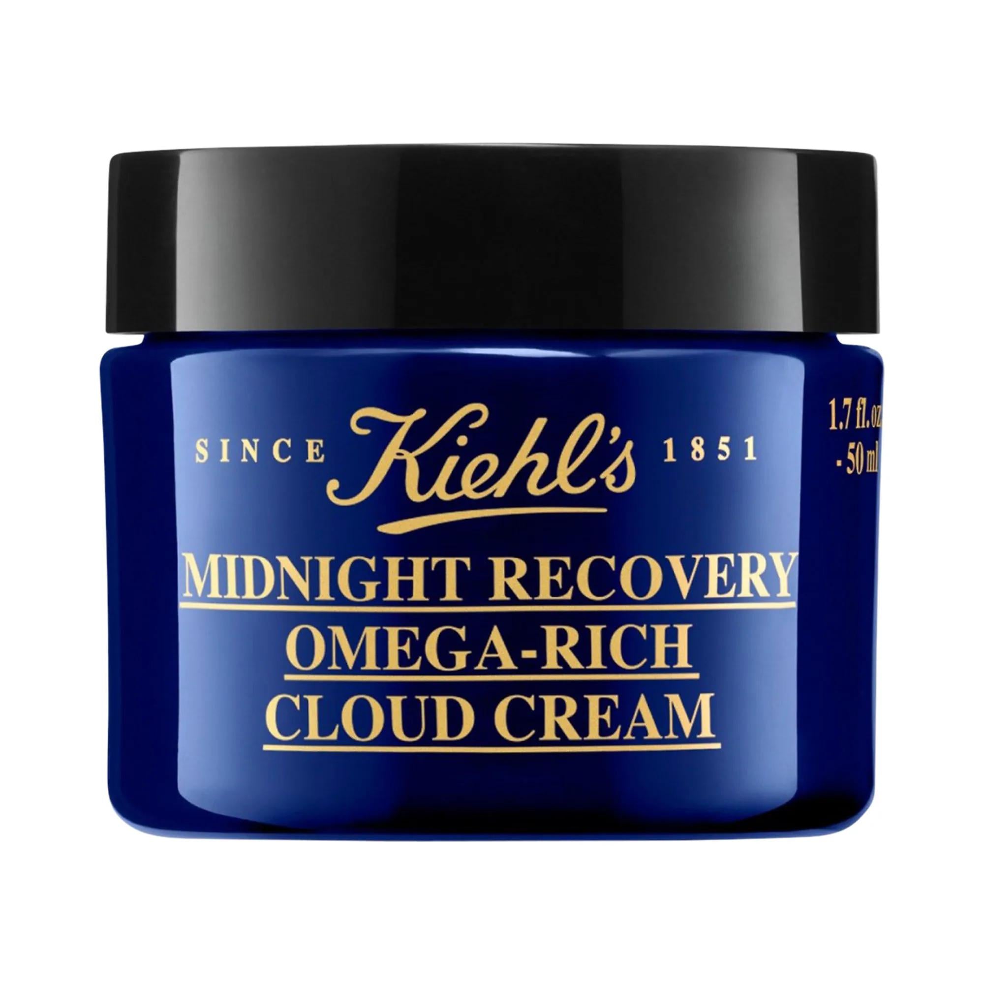 Kiehl's Midnight Recovery Omega-Rich Cloud Cream - Vegan Moisturizing Face Cream for Dryness, Dullness, and Loss of Firmness